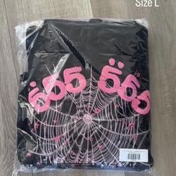 Black Sp5der Angle Number Hoodie 