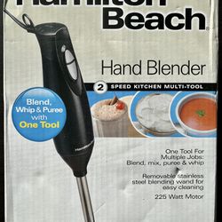 New! Hamilton Beach 2-Speed Hand Immersion Blender Blend, Mix