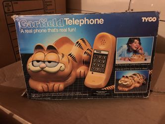GARFIELD TELEPHONE WITH ORIGINAL BOX TYCO