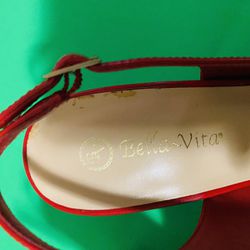 Bella Vita Red Leather Heels Size 10