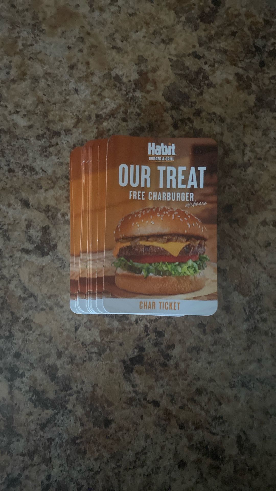 Habit Burger Free Char Ticket Meal