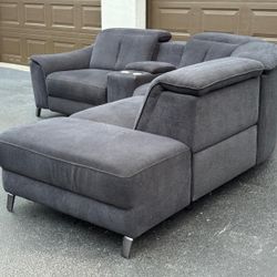 Couch/Sofa Sectional - Recliners - El dorado - Dark Blue - Delivery Available 🚛