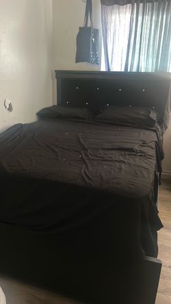 Black rhinestone bed set