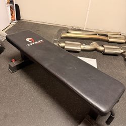 Titan Fitness Flat Weight Bench Home Gym Equipment 