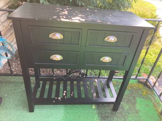 Classic black foyer table