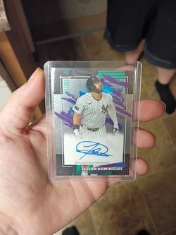 Jasson Dominguez Topps Finest Certified Autograph Card