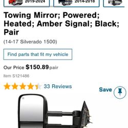 2018 Chevy Silverado Towing Mirrors