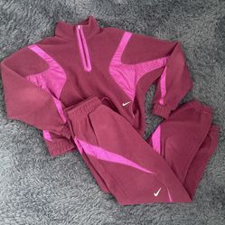Nike Archive Pack Sweatshirt Sweatpants Dark Beetroot Cactus Flower 1/4 Zip XS