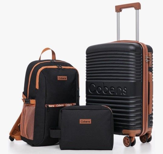 Black And Brown 20-inch carry on