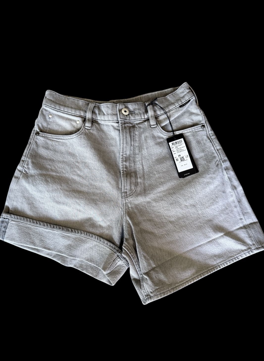 G Star Raw Grey stone Stretch Denim NWT SZ 28 MSRP $130 “Stray Shorts