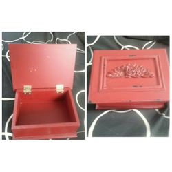 Red wooden box