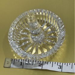 Vintage Clear Glass Bowed Ring Holder