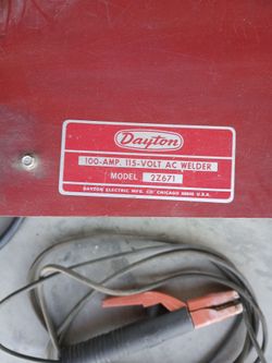 Dayton 100 amp welder
