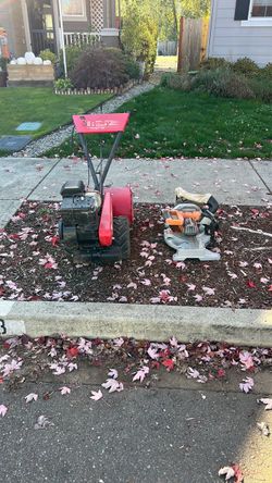 Free rototiller and chop saw