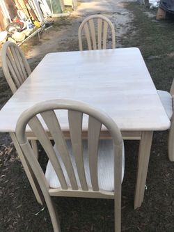 Table and 4 chairs