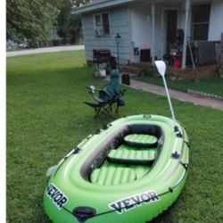 Outdoor Equipment. Vevor Inflatable Raft, Pflueger 7ft Rod/reel, Tackle Box. Moultrie Trail Cam , Pse Stinger.