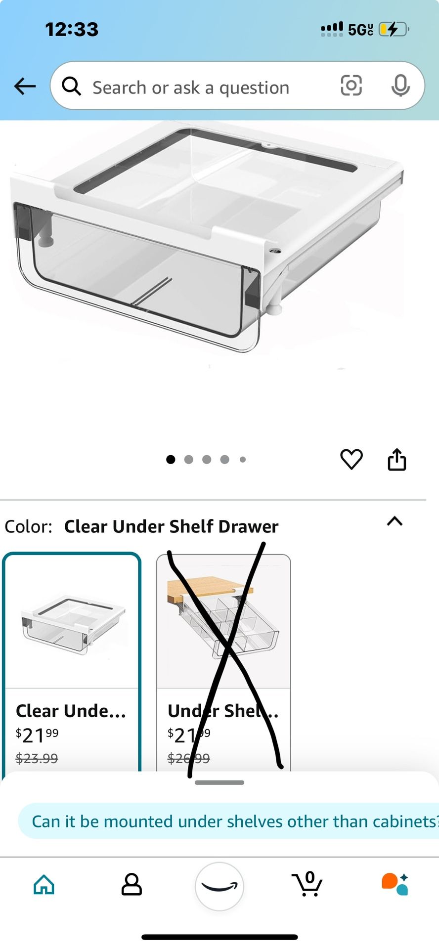 Vacane Undershelf Organizer