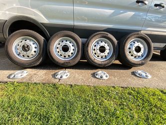Ford Transit 16" Rims with TPMS Sensors ( TIRES ARE WORN OUT)