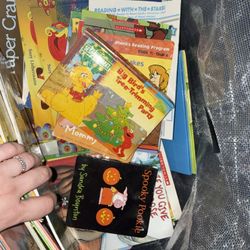 Two Huge Totes Filled With Reading Books And Activity Hooks 