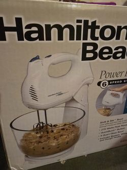 Hamilton Beach
Stand Mixer With 4 Quart Glass Bowl, 275 Watts, 6 Speeds. New In The Box