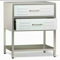 Drawer Locker Kids Nightstand - Campanula White