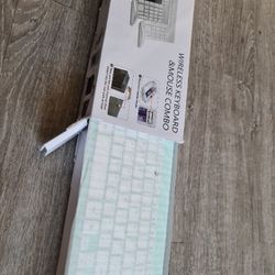 Topmate Wireless Keyboard & Mouse Combo, KM9000, White