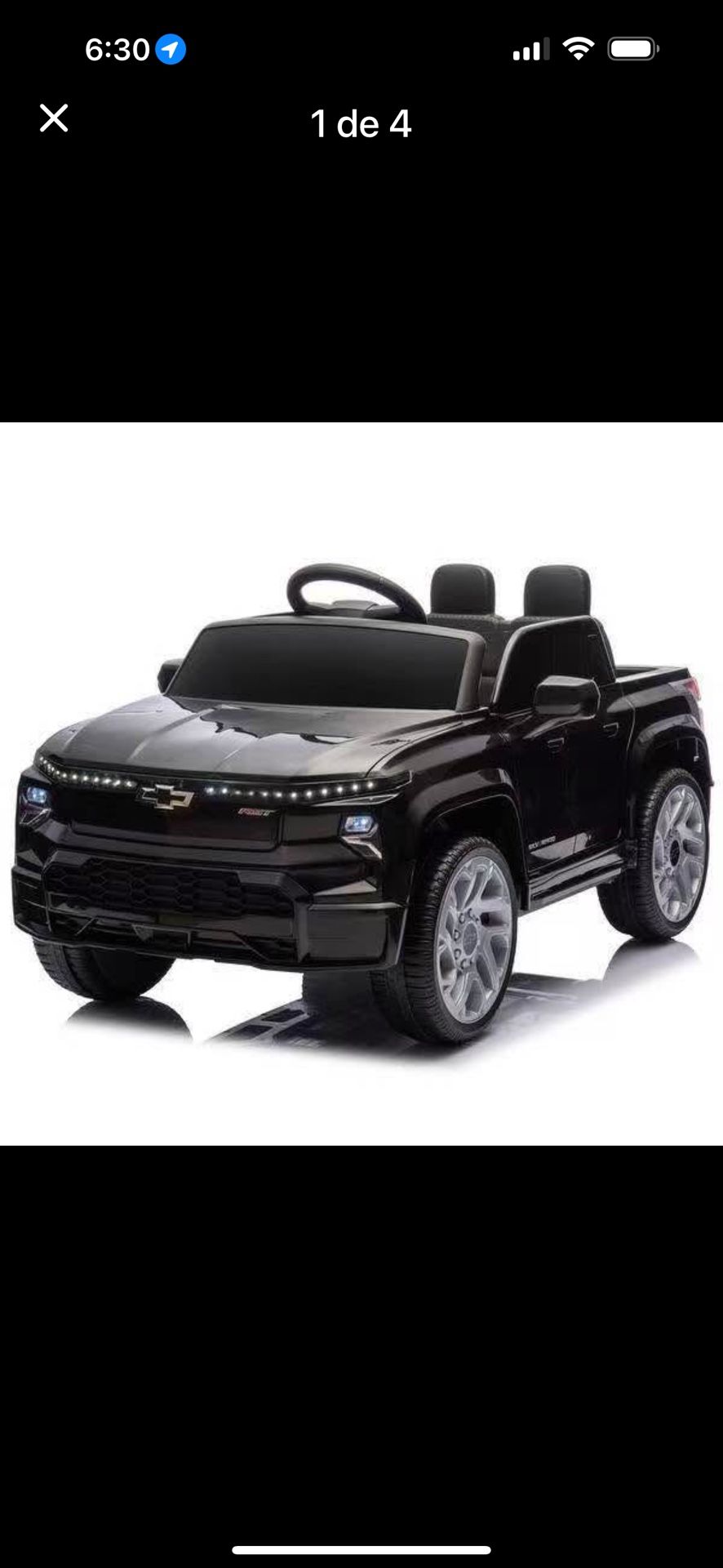 24V Licensed Chevrolet Black Ride On Car