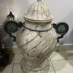 Vintage Big Heavy Stone Urn/ Vase 28” Inch Tall 