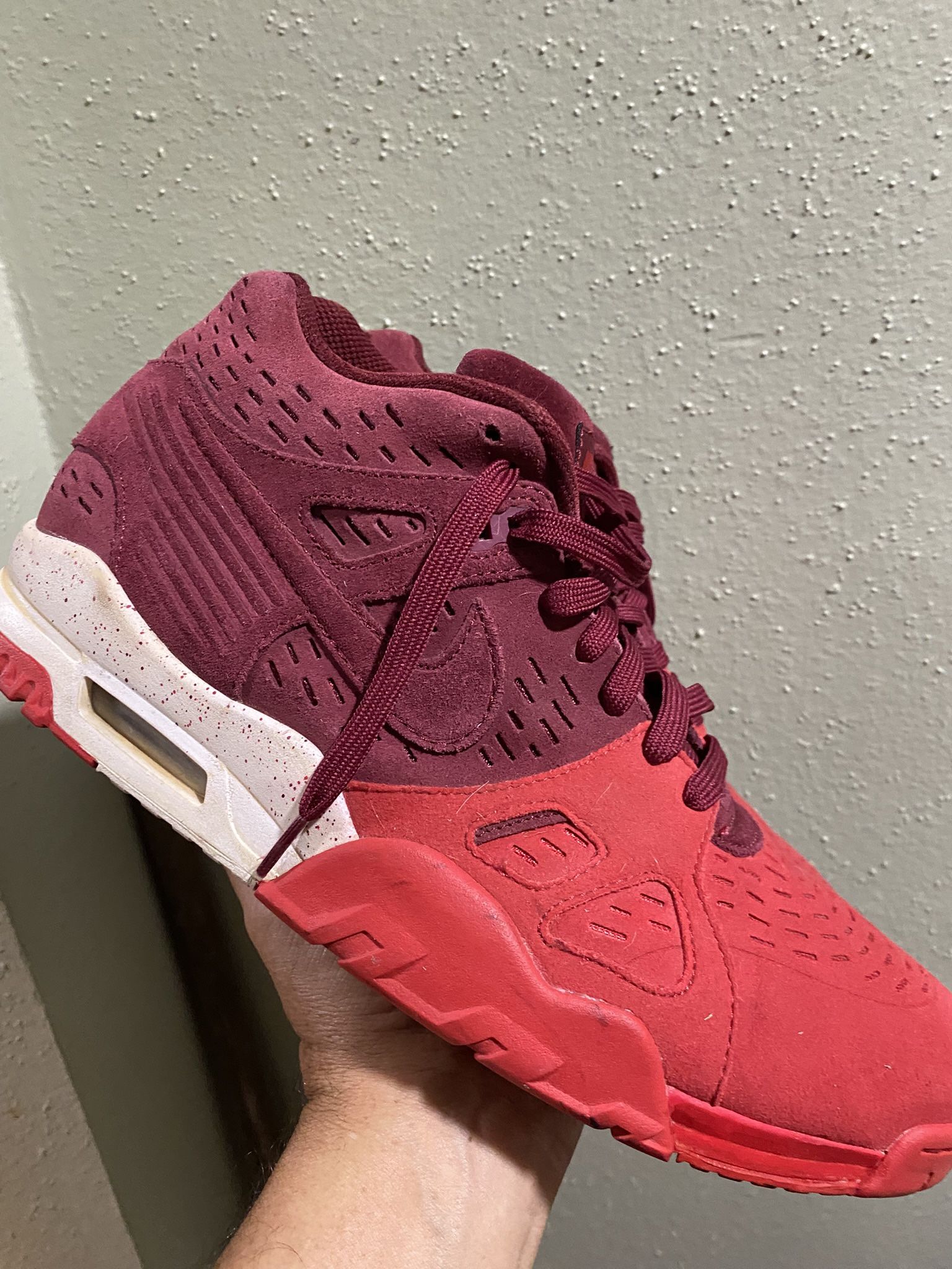 Nike Air Trainer 3 LE Mens  Red High Tops  Rare” size 12  