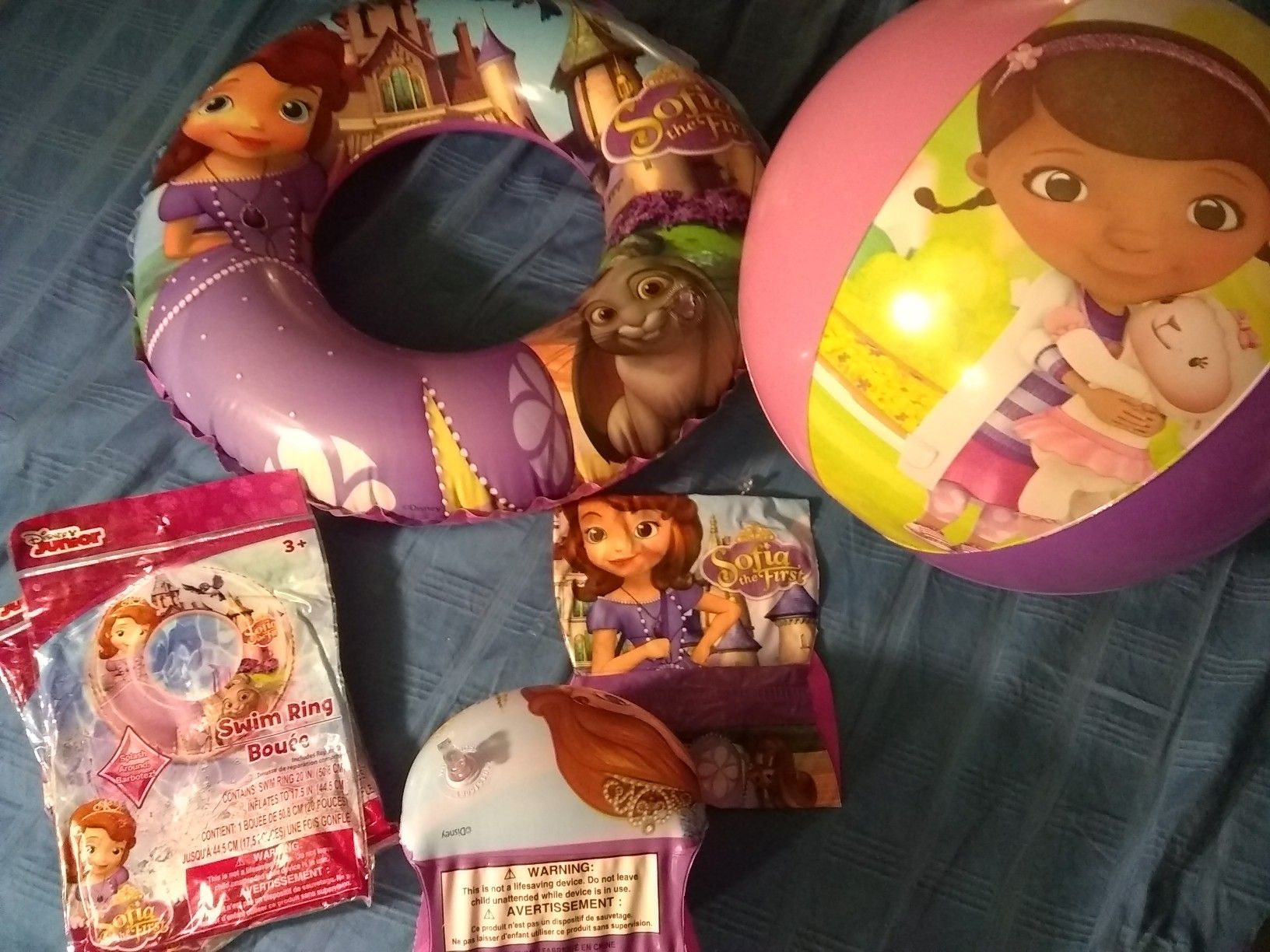 Swim arm floats, swim rings and beach balls!