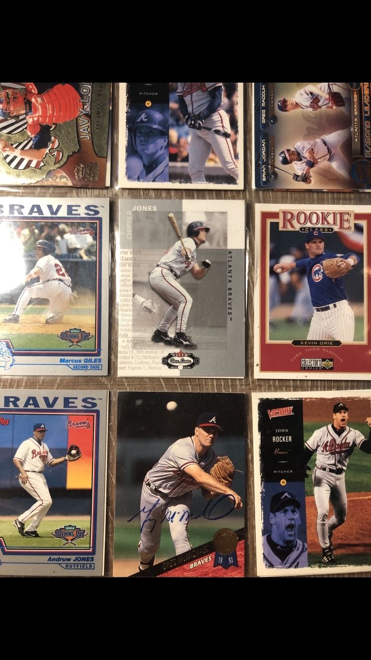I have basically the whole late 90s to early 2000 ATLANTA BRAVES baseball cards it wouldnt let me post all of them