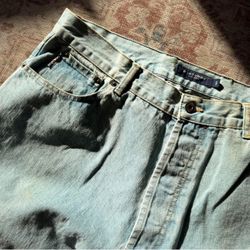 Burberry Mens Regular Fit Jeans 36 Vintage Denim Blue Straight Leg Button-Fly