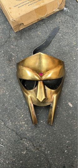 MF DOOM Style Gold Gladiator Face Mask