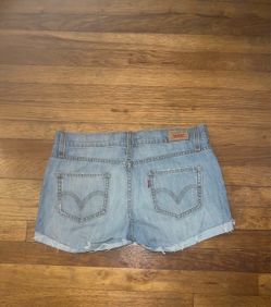 Levi’s Studded Distressed Denim Shorts