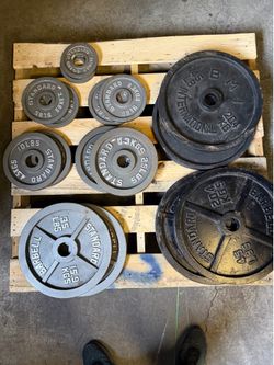 Barbell weight plates 345lbs