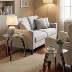 Modern Glass Side Tables - Set Of 2