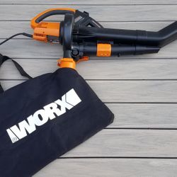 WORX Trivac 3-in-1 Electric Leaf Blower/Leaf Vacuum/Leaf Mulcher,