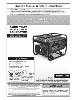 Predator 4000 generator