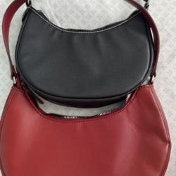 Túi xách đỏ đen form xinh 💃 dễ phối đồ – giá mềm thanh lý nhanh!