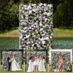 Flower Wall Backdrop 4ft wide x 8ft tall
