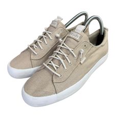 Keds Kickback Canvas Sneakers Womens Size 8.5 Beige Canvas Casual Slip On