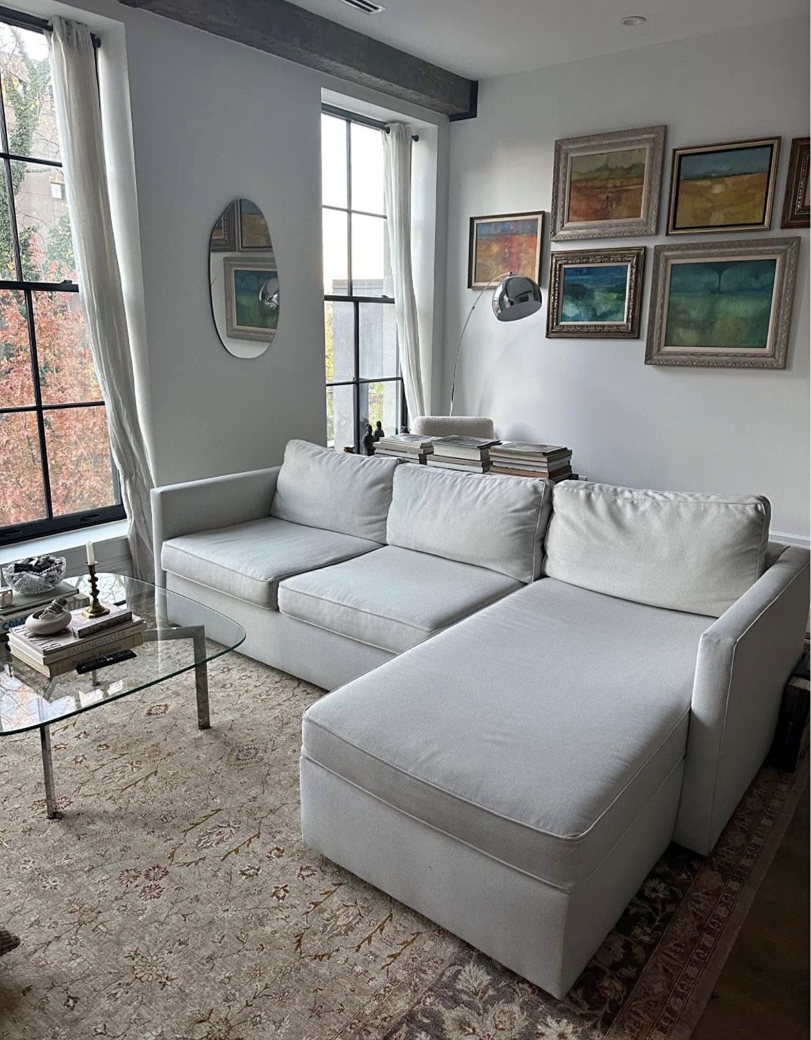 West Elm Harris 2-Piece Storage Sofa & Chaise Sectional (101")