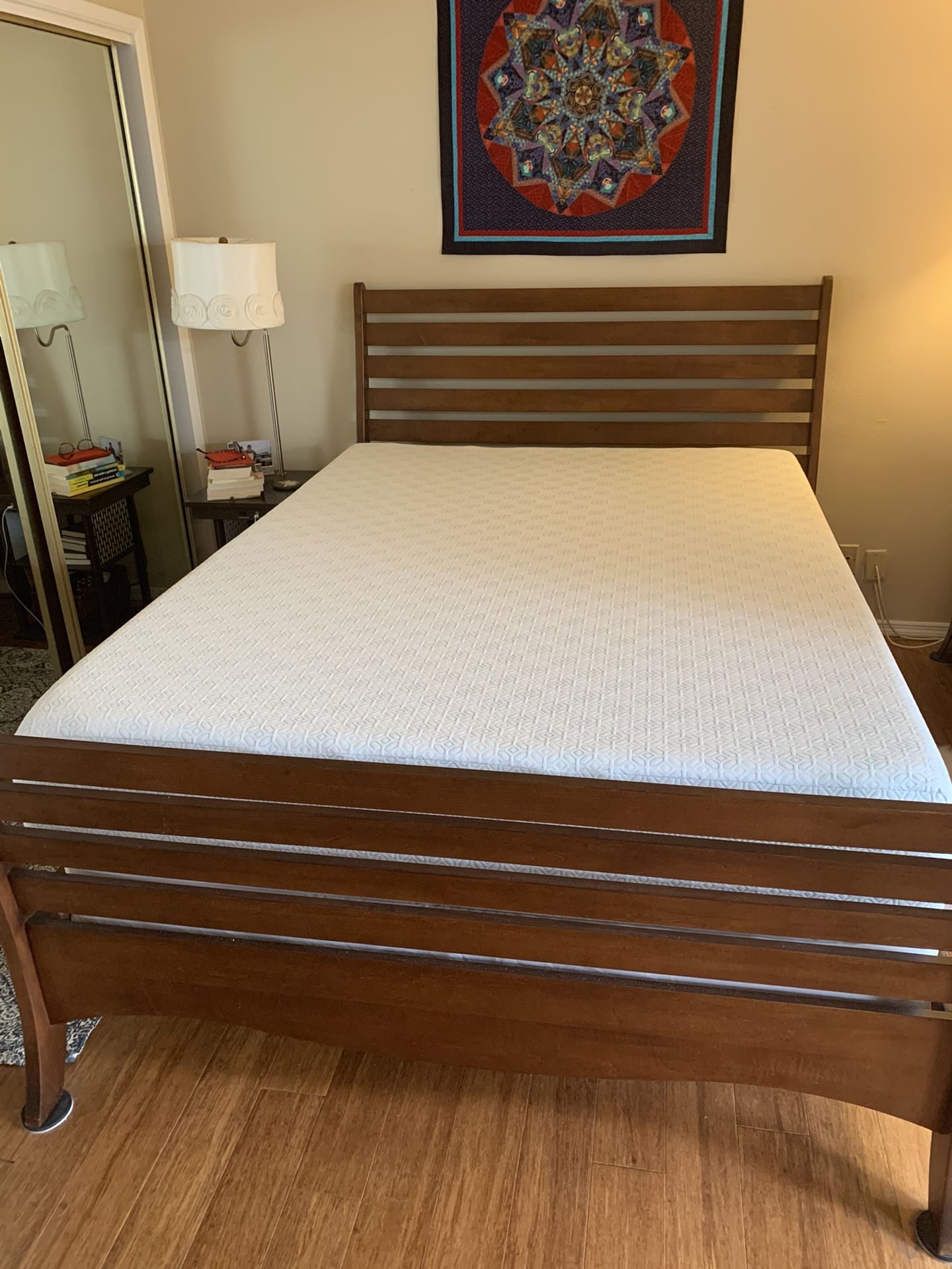Queen sleigh bed frame (mattress not included)