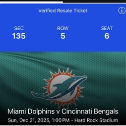 Miami Dolphins Ticket 