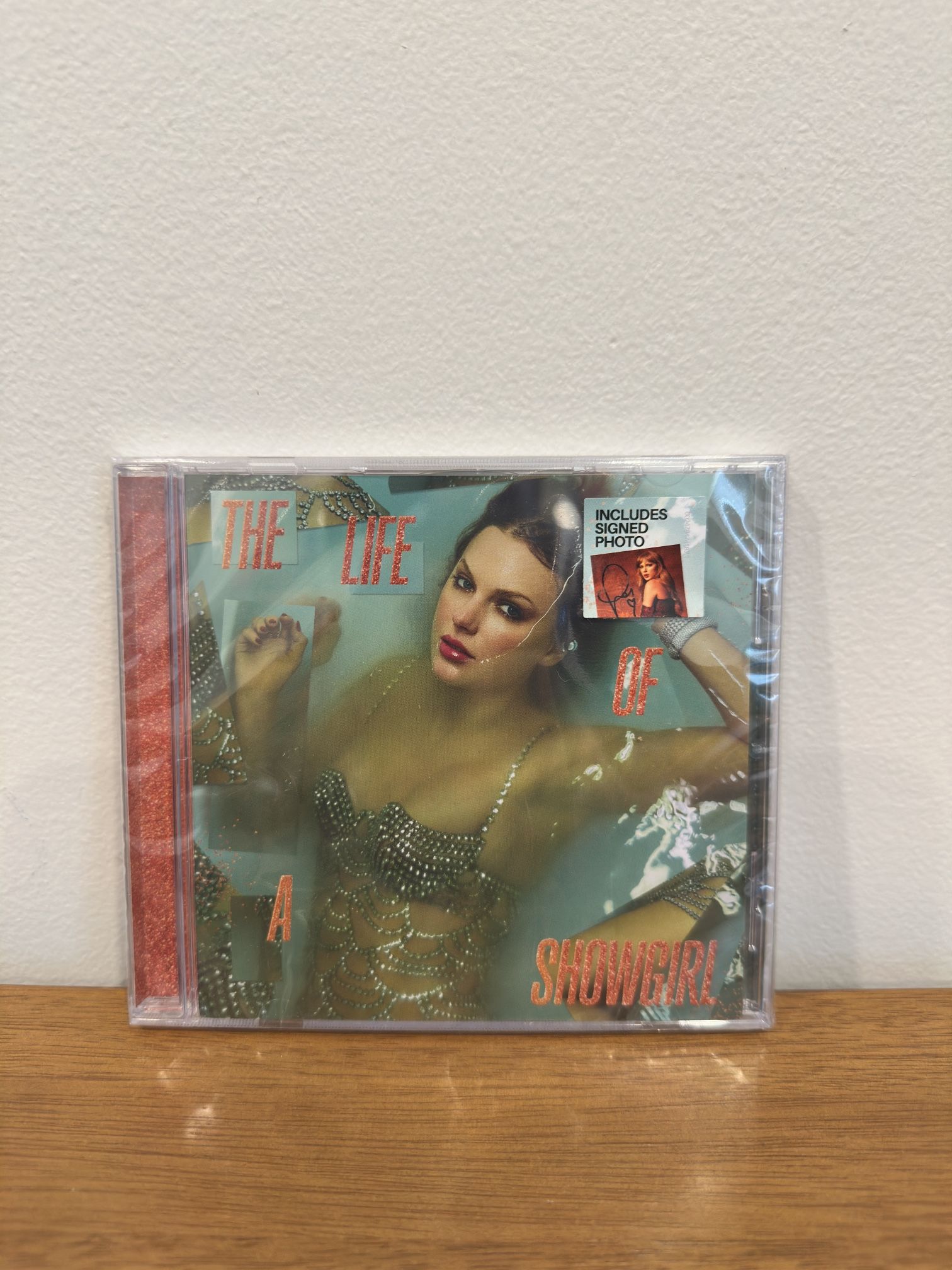 Taylor Swift The Life of a Showgirl CD and Hand Signed Photo 3 **Brand New**
