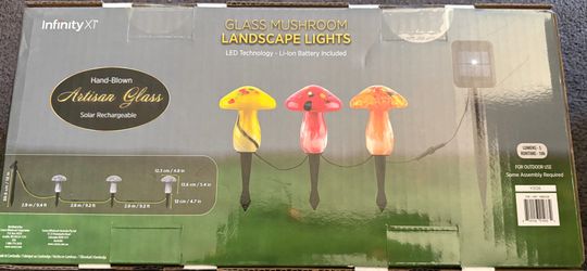 Hand blown glass Solar mushrooms (3)