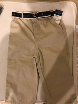 Ralph Lauren khaki new pants for baby boy (size 24 months) with belt