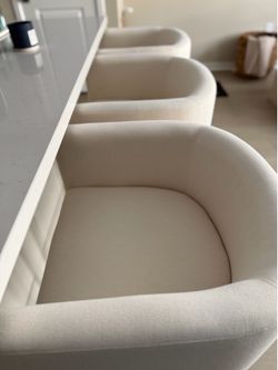 Wade Logan Upholstered Barrel Counter Height Bar Stools (Set of 3)