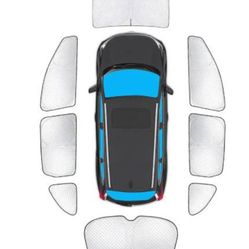 KMF 8pcs Full Window Sun Shades Custom Fit for Honda CR-V 2017-2022, CRV Visor Protecting Privacy Car Window Covers Sunshade for Windshield Side Rear,