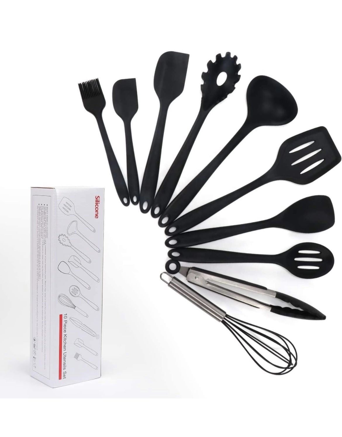 10 Piece Silicone Kitchen Utensil Set